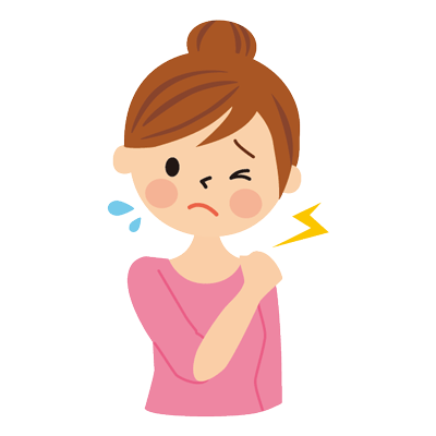 首や肩が痛い女性のイメージ